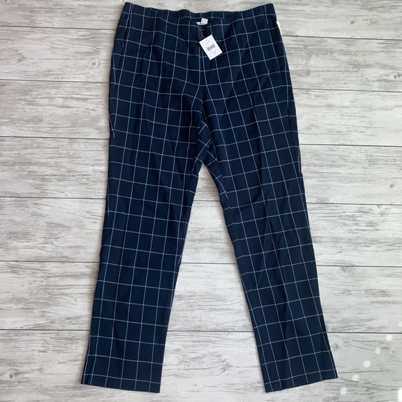 J Jill Blue Plaid Pull On Pants 6P, 8P, 12P NWT - Picture 1 of 7